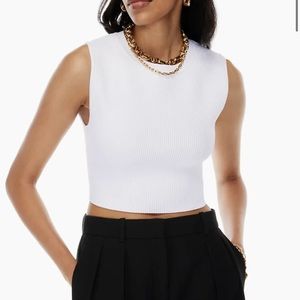 ARITZIA Babaton sculpt knit muscle cropped tank